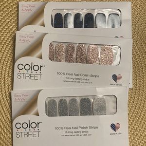 Lot of 3 Color Street—- Colors Full Sale Ahead, Tokyo Nights and Fort Worth IT.